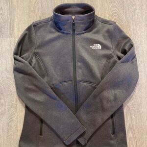 The North Face Gray Ski Jacket with High Collar